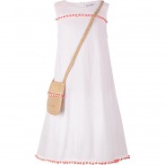Preisvergleich für Kleider & Röcke: Kinder Kleid neonpink Gr. 146 Mädchen Kinder