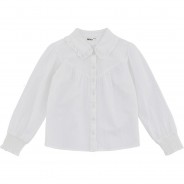 Preisvergleich für Oberteile: Kinder Langarmbluse LPGRACE, Organic Cotton offwhite Gr. 152 Mädchen Kinder