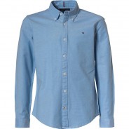 Preisvergleich für Oberteile: Kinder Langarmhemd, Organic Cotton hellblau Gr. 164 Jungen Kinder