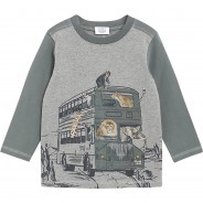 Preisvergleich für Oberteile: Kinder Langarmshirt ALEX dunkelgrün Gr. 104 Jungen Kleinkinder