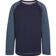 Preisvergleich für Oberteile: Kinder Langarmshirt TWO TONE blau-kombi Gr. 116/122