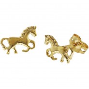Preisvergleich für Accessoires für Kinder: Kinder-Ohrringe Pferd Gold 333 Ohrstecker gold Mädchen Kinder