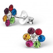 Preisvergleich für Accessoires für Kinder: Kinder-Ohrstecker Blume 925 Silber Kinder Ohrstecker  silber Mädchen Kinder