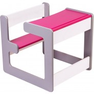 Preisvergleich für Stühle & Tische: Kinder Schreibtisch mit Sitzbank 2in1 pink
