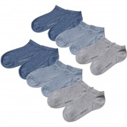 Preisvergleich für Strumpfwaren: Kinder Sneakersocken 6er Pack grau Gr. 31-34