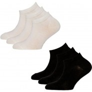 Preisvergleich für Strumpfwaren: Kinder Sneakersocken 6er Pack schwarz Gr. 39-42