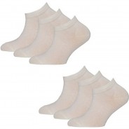 Preisvergleich für Strumpfwaren: Kinder Sneakersocken 6er Pack weiß Gr. 43-45