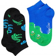 Preisvergleich für Strumpfwaren: Kinder Sneakersocken CROCODILE Doppelpack mehrfarbig Gr. 33-35