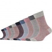 Preisvergleich für Strumpfwaren: Kinder Socken, 10er Pack - Mädchen, Ringel oder Sterne, Bio-Baumwolle Socken  mehrfarbig Gr. 27-30 Mädchen Kinder