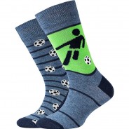 Preisvergleich für Strumpfwaren: Kinder-Socken 2er-Pack Baumwolle denim Gr. 27-30 Jungen Kinder
