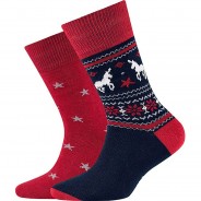 Preisvergleich für Strumpfwaren: Kinder-Socken 2 Paar Baumwolle dunkelrot Gr. 27-30 Mädchen Kinder