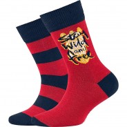 Preisvergleich für Strumpfwaren: Kinder-Socken 2er-Pack Baumwolle dunkelrot Gr. 39-42 Jungen Kinder