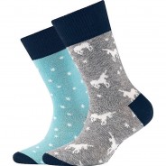 Preisvergleich für Strumpfwaren: Kinder-Socken 2er-Pack Baumwolle hellgrün Gr. 31-34 Mädchen Kinder