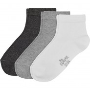 Preisvergleich für Strumpfwaren: Kinder Socken, 3er Pack - Quarter, Organic Cotton, einfarbig Socken Kinder mehrfarbig Gr. 23-26  Kinder