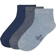 Preisvergleich für Strumpfwaren: Kinder Socken, 3er Pack - Quarter, Organic Cotton, einfarbig Socken Kinder mehrfarbig Gr. 27-30  Kinder