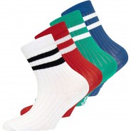 Preisvergleich für Strumpfwaren: Kinder Socken 4er Pack mehrfarbig Gr. 23-26