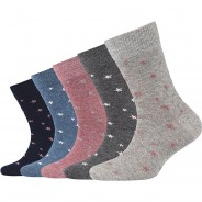 Preisvergleich für Strumpfwaren: Kinder-Socken 5er-Pack Baumwolle dunkelblau Gr. 27-30 Mädchen Kinder