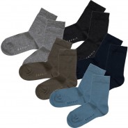 Preisvergleich für Strumpfwaren: Kinder Socken 5er Pack blau/grau Gr. 23-26 Mädchen Kleinkinder