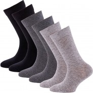 Preisvergleich für Strumpfwaren: Kinder Socken 6er Pack schwarz/grau Gr. 23-26