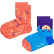 Preisvergleich für Strumpfwaren: Kinder Socken FLAMINGO Doppelpack mehrfarbig Gr. 33-35