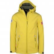 Preisvergleich für Jacken & Outdoorkleidung: Kinder Softshelljacke TROLLFJORD gelb-kombi Gr. 164