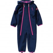 Preisvergleich für Jacken & Outdoorkleidung: Kinder Softshelloverall NORDKAPP dunkelblau Gr. 98 Mädchen Kleinkinder