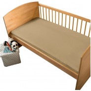 Preisvergleich für Babybettwäsche: Kinder-Spannbettlaken Single-Jersey Murnau beige Gr. 60-70 x 120-140