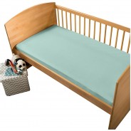 Preisvergleich für Babybettwäsche: Kinder-Spannbettlaken Single-Jersey Murnau mint Gr. 60-70 x 120-140