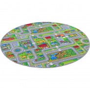 Preisvergleich für Heimtextilien: Kinder Spiel Teppich Abenteuerland Bunt Rund Spielteppiche bunt Gr. 200