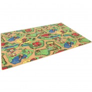 Preisvergleich für Heimtextilien: Kinder Spiel Teppich Bauernhof Spielteppiche beige Gr. 80 x 160