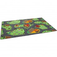 Preisvergleich für Heimtextilien: Kinder Spiel Teppich Bauernhof Spielteppiche bunt Gr. 80 x 200