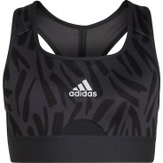 Preisvergleich für Sportbekleidung: Kinder Sport-BH POWERRE AOP B anthrazit/schwarz Gr. 128 Mädchen Kinder