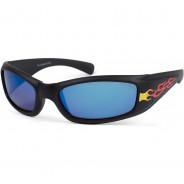 Preisvergleich für Accessoires für Kinder: Kinder Sport Sonnenbrille mit Flammen Print Kinder blau Gr. one size  Kleinkinder