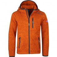 Preisvergleich für Oberteile: Kinder Strickfleecejacke JONDALEN XT braun/blau Gr. 140