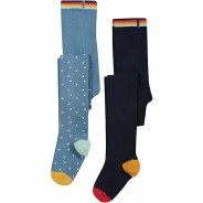 Preisvergleich für Strumpfwaren: Kinder Strickstrumpfhose NORAH, Organic Cotton blau Gr. 110 Mädchen Kinder