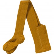 Preisvergleich für Strumpfwaren: Kinder Strickstrumpfhose TIG CURRY, Organic Cotton orange-kombi Gr. 22-24