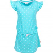 Preisvergleich für Kleider & Röcke: Kinder Sweatkleid blau Gr. 116/122 Mädchen Kinder