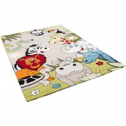 Preisvergleich für Heimtextilien: Kinder Teppich Faro Safari Bunt Tiere Spielteppiche bunt Gr. 160 x 230