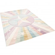 Preisvergleich für Heimtextilien: Kinder Teppich Maui Kids Rainbow Star Spielteppiche bunt Gr. 140 x 200
