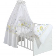 Preisvergleich für Kinderbetten: Kinderbett CLASSIC LINE WEIß komplett, weiß, 70 x 140 cm, Cuba