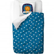 Preisvergleich für Heimtextilien: Kinderbettwäsche aus Satin, Löwe, 135 x 200 + 80 x 80 cm blau