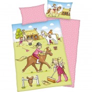 Preisvergleich für Heimtextilien: Kinderbettwäsche Ponyhof, Renforcé, 100 x 135 + 40 x 60 cm bunt