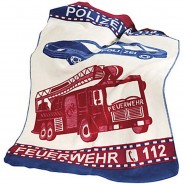 Preisvergleich für Heimtextilien: Kinderdecke blau/rot Gr. 100 x 150
