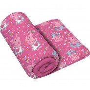 Preisvergleich für Heimtextilien: Kinderdecke Peppa Pig, 95 x 150 cm rosa