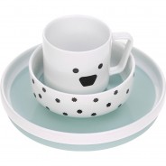 Preisvergleich für Essen & Trinken: Kindergeschirrset Porzellan Little Chums Dog, 3-tlg. blau