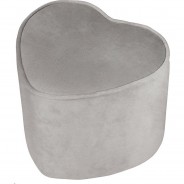 Preisvergleich für Stühle & Tische: Kinderhocker in Herzform grau
