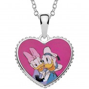 Preisvergleich für Accessoires für Kinder: Kinderkette mit Anhänger Daisy & Donald Duck 925 Silber Halsketten pink Gr. one size Damen Erwachsene