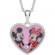 Preisvergleich für Accessoires für Kinder: Kinderkette mit Micky Maus Anhänger 925 Silber Halsketten rosa Gr. one size Damen Erwachsene