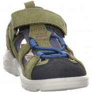 Preisvergleich für Schuhe: Kindersandalen Sandaletten Marlo Sandale Kinderschuhe Veloursleder uni Sandalen grün Gr. 26 Jungen Kinder