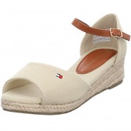 Preisvergleich für Schuhe: Mädchen Sandalen Schuhe Rope Wedge Sandale Kinderschuhe Textil uni Sandalen beige Gr. 38 Mädchen Kinder